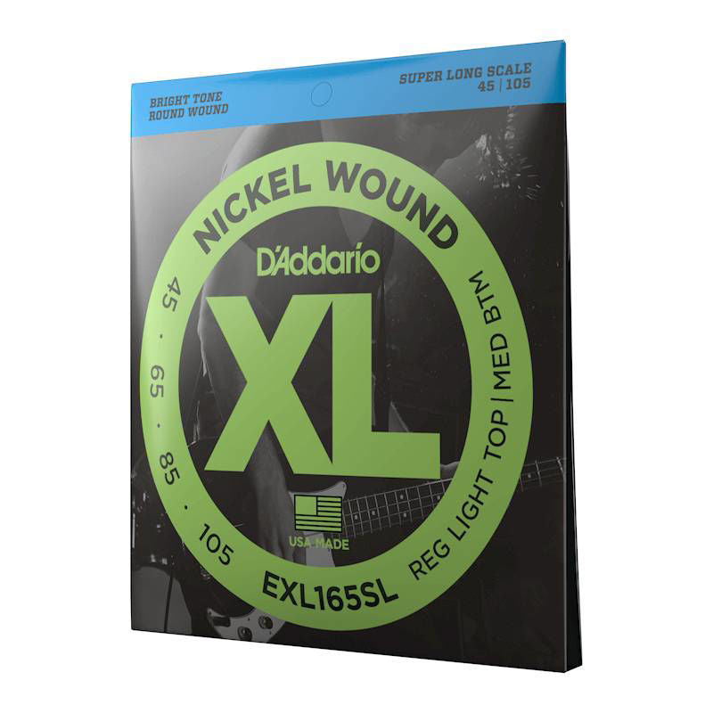 D'Addario EXL165SL 45-105 Custom Light Super Long Scale Bass Guitar Strings