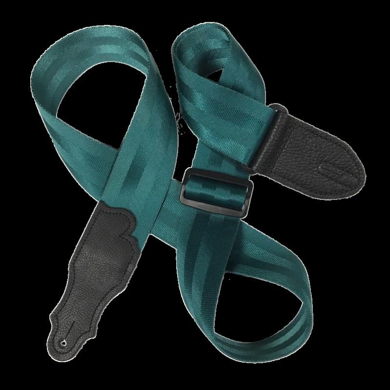 Franklin 2 Inch Teal Nylon Aviator Seat Belt Guitar Strap