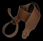 Franklin 2.5 Inch Caramel Glove Leather with Gold Stitching Guitar Strap