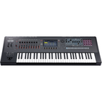 Roland FANTOM 6 EX 61-key synthesizer workstation with sleek design and dynamic control features.