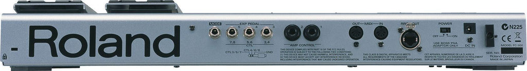 Roland FC-300 MIDI foot controller with multiple footswitches and expression pedal for effects control and live performance.