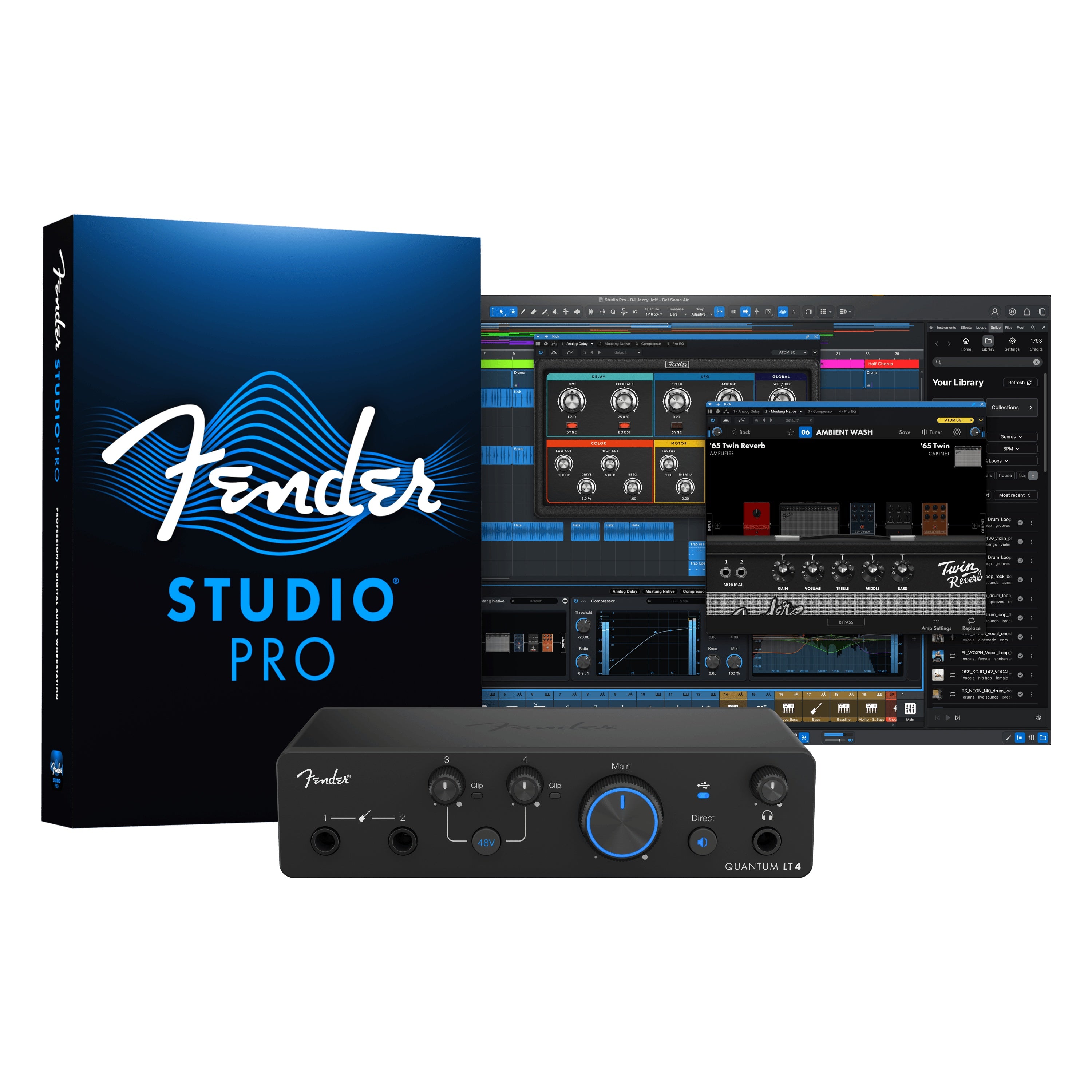 Fender Studio LT4 Interface and Studio Pro Software Bundle