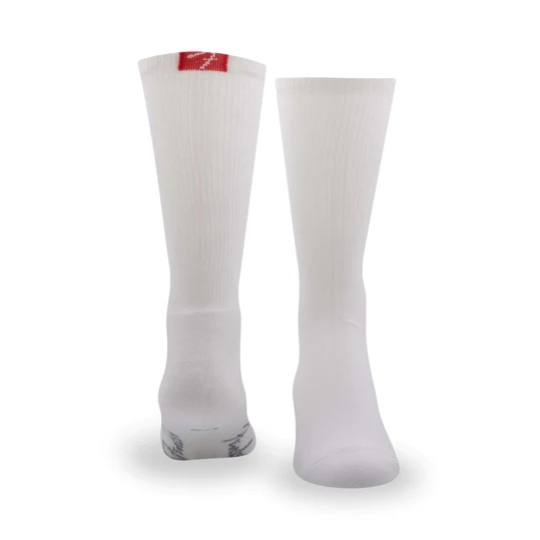 Perris Licensed Fender The Icon Back Tab Large Crew Socks in White -3 Pair