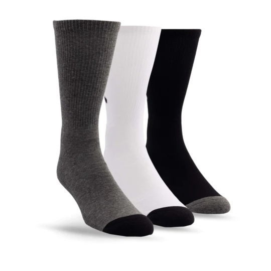 Perris Licensed Fender Exploded Logo Large Crew Socks in Asst-3 Pair