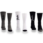 Perris Licensed Fender Exploded Logo Large Crew Socks in Asst-3 Pair