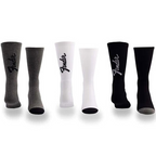 Perris Licensed Fender Exploded Logo Large Crew Socks in Asst-3 Pair