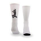 Perris Licensed Fender Exploded Logo Large Crew Socks in White-3 Pair