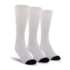 Perris Licensed Fender Exploded Logo Large Crew Socks in White-3 Pair