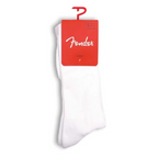 Perris Licensed FenderClassic Large Crew Socks in White-3 Pair