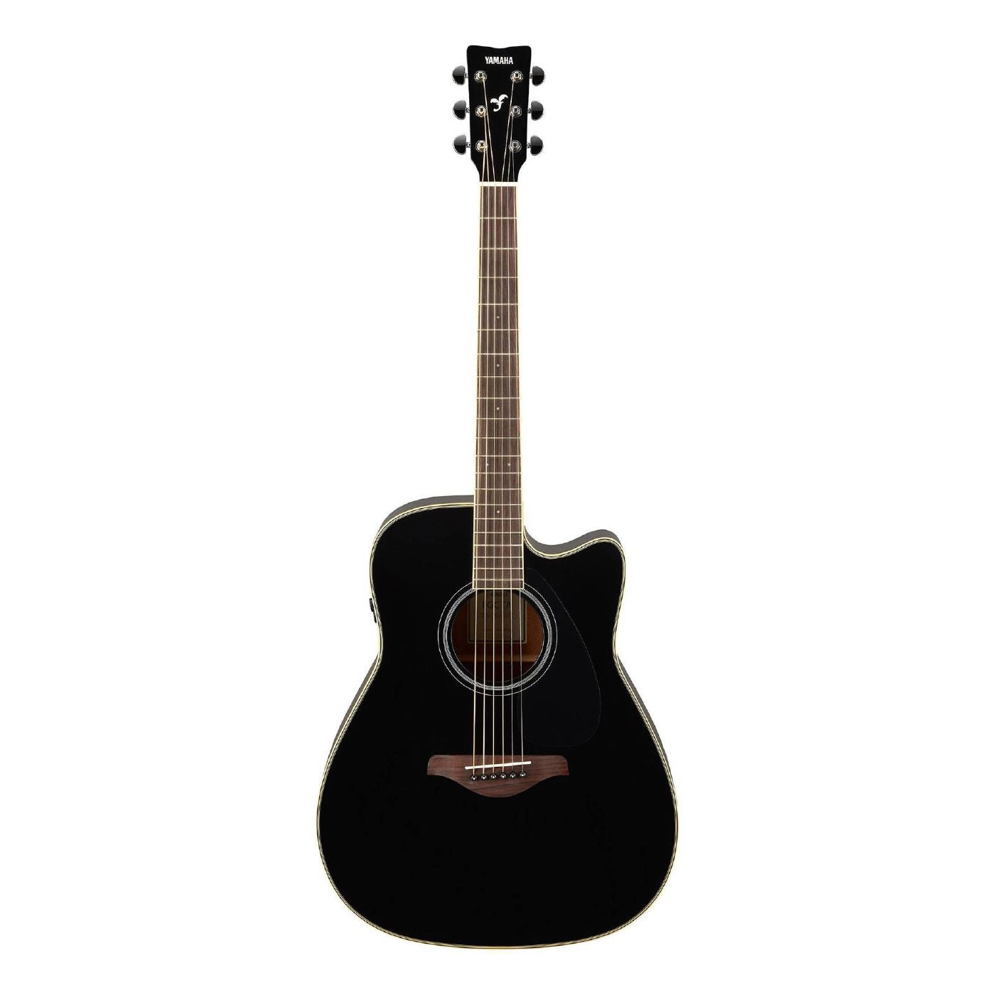 Yamaha FGC-TA Traditional Western Style Cutaway Acoustic Guitar Transatlantic Black