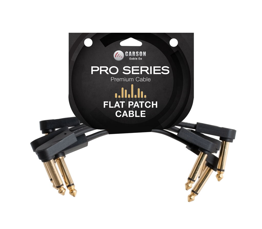 Carson Pro FLAT4PK Patch Cables - 4 inch