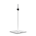 White Chauvet DJ Flex Stand for versatile lighting setup, featuring adjustable height and sturdy construction for stage and event use.
