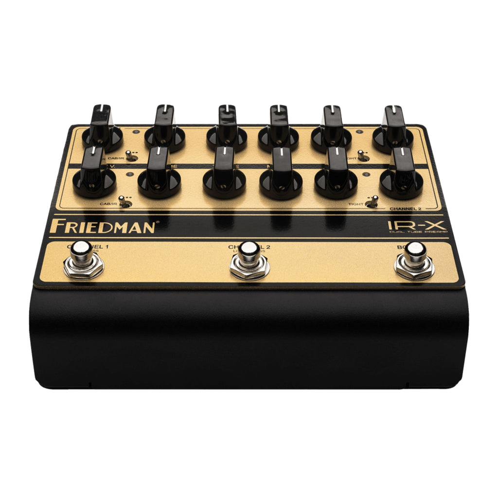 Friedman IR-X 2-Channel Tube Preamp and IR Pedal, effects pedal with dual channels and tube circuitry, designed for guitar effects.