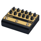 Friedman IR-X 2-channel tube preamp and IR pedal, featuring controls and input/output jacks on a compact effects pedal unit.