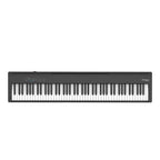 Roland FP-30X portable digital piano in black, showing the sleek keyboard with control panel and compact design.