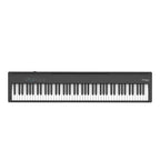 Roland FP-30X 88-key digital piano in black, portable electronic keyboard with sleek design and full-sized keys.