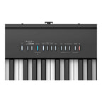 Roland FP-30X 88-key digital piano in black, showing the portable digital piano with control panel and keys visible.