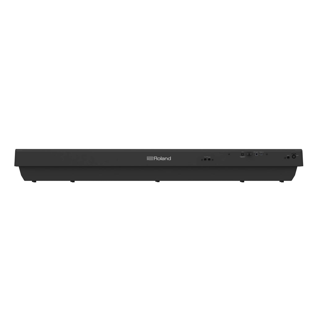 Roland FP-30X 88-key digital piano in black, portable electric keyboard with sleek design and full-sized keys.