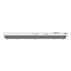 Roland FP-30X portable digital piano in white with accessories, compact design, and full-sized keys for versatile musical performance.