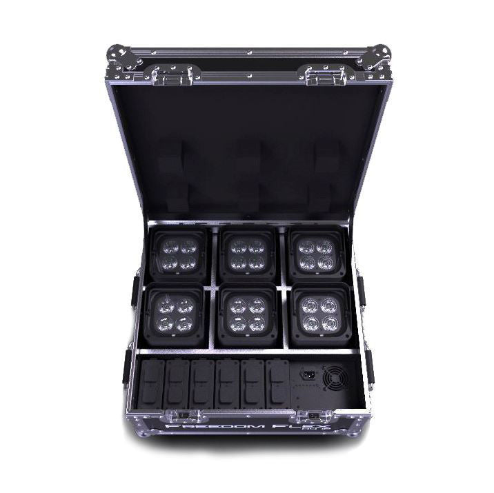 Chauvet Freedom Flex H4 IP X6 Pack Includes 6x H4IP 6x Batteries Charging Case and IRC-6 Remote