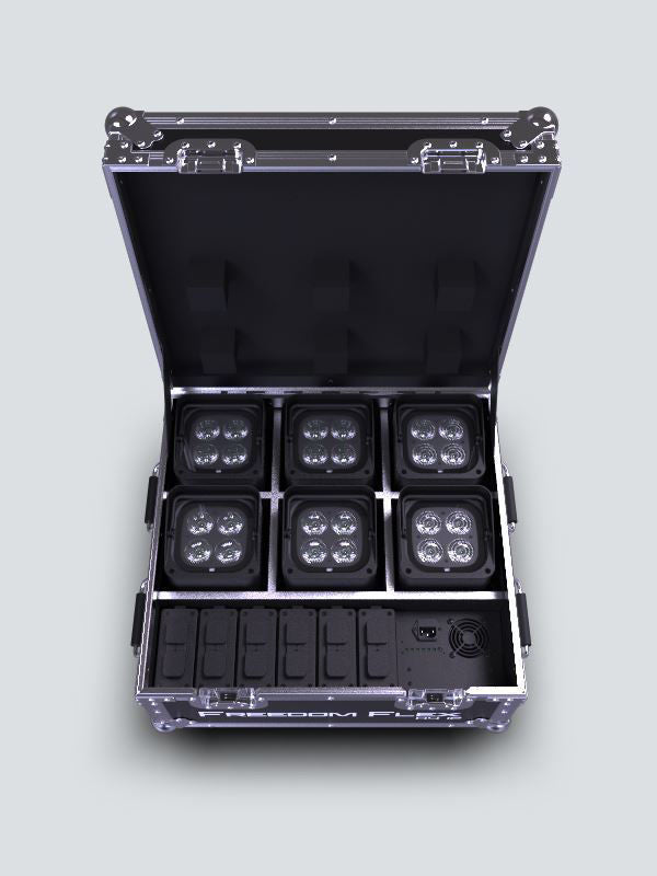 Chauvet Freedom Flex H4 IP X6 Pack Includes 6x H4IP 6x Batteries Charging Case and IRC-6 Remote