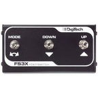 DigiTech FS3X 3-button footswitch for Trio effects pedals, featuring durable black design and three control buttons.