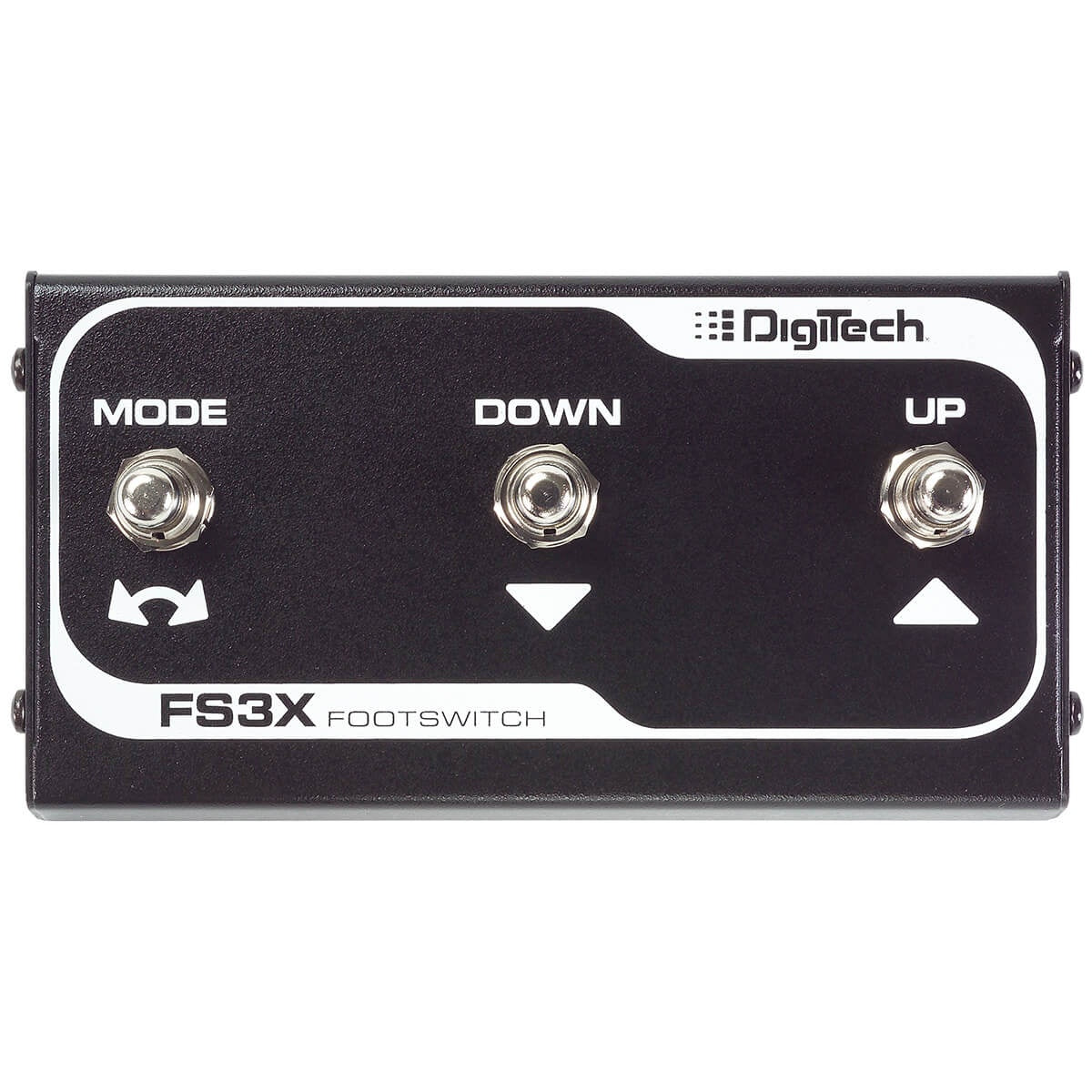 DigiTech FS3X 3-button footswitch for Trio effects pedals, featuring durable black design and three control buttons.