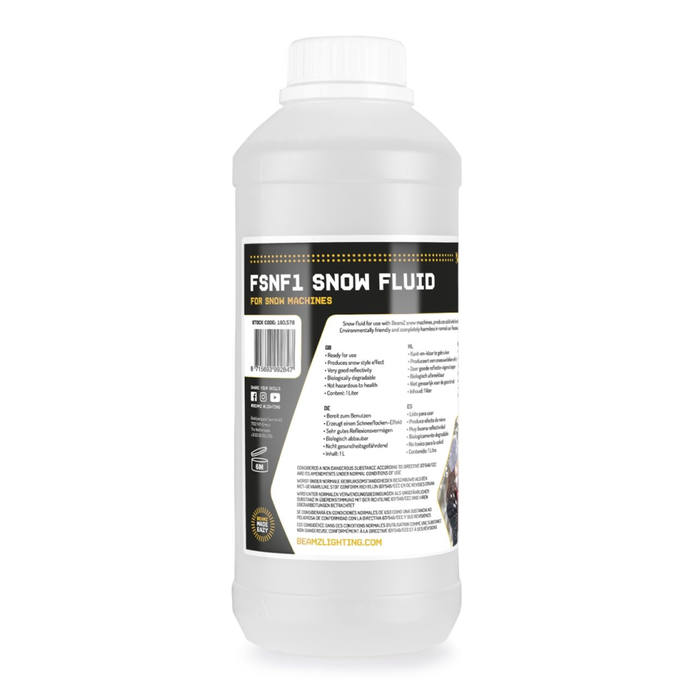 Beamz FSNF1 Snow Fluid - 1 Litre