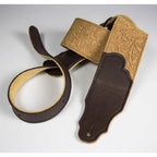 Franklin 2.5 Inch Honey Embossed Guitar Strap