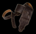 Franklin 3 Inch Jackson Hole Chocolate Leather with Honey Stitching Guitar Strap