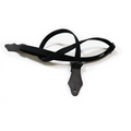 Franklin 5/8" Black Cotton Ukulele Strap with Black Glove Leather End