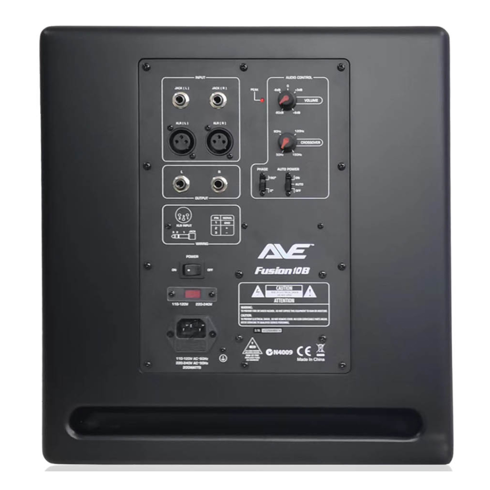 AVE Fusion10S Studio Monitor Subwoofer 10 Inch in Black