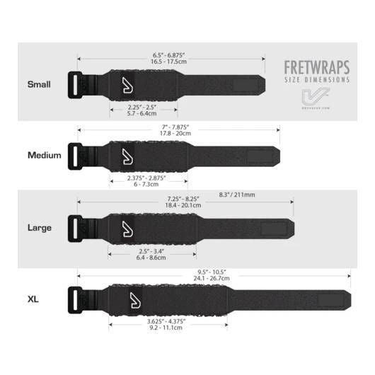 Gruv Gear Fretwrap Large in Black (Single)