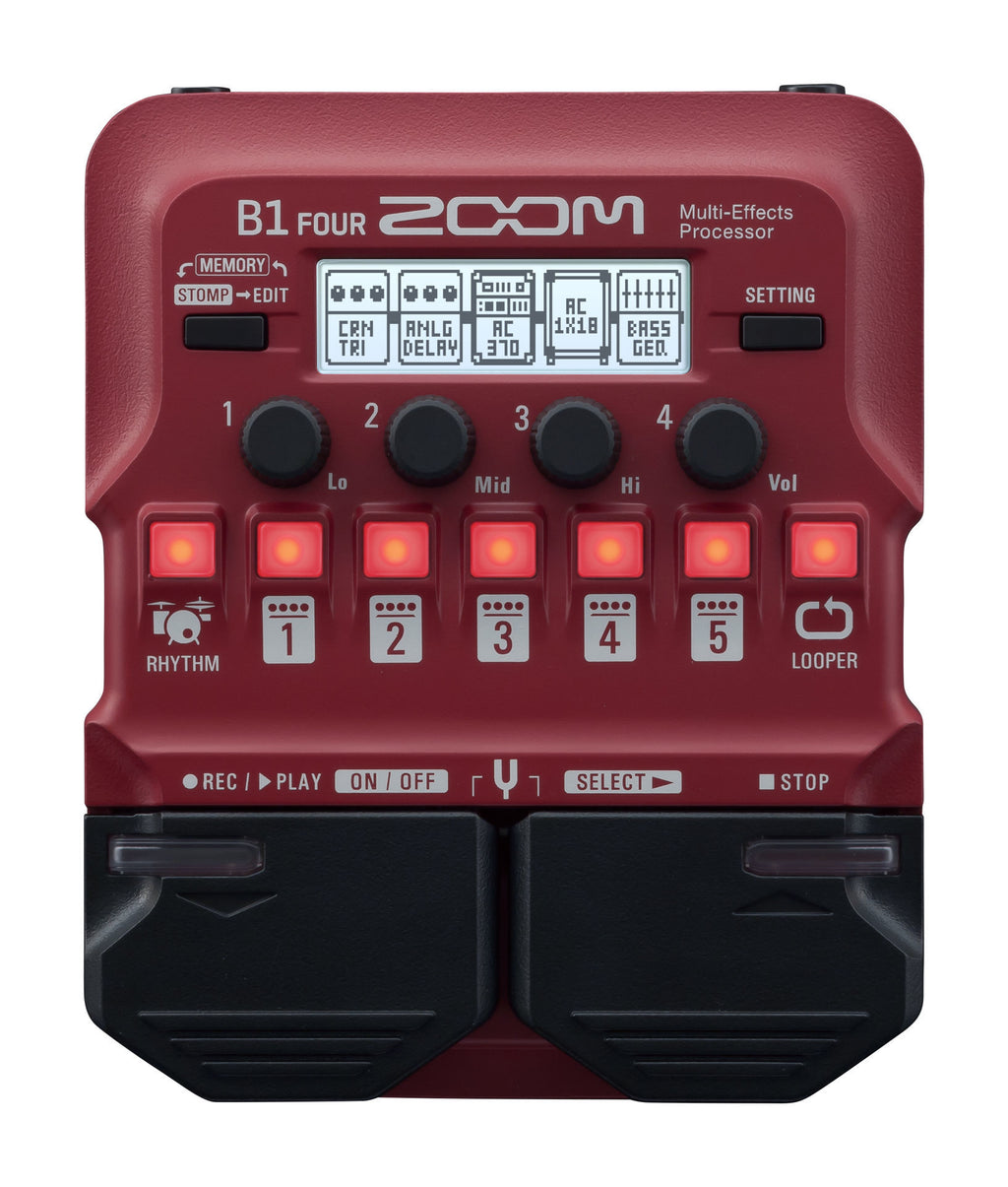 Zoom B1 Four Bass Amp Modeler and Multi-Effects Pedal