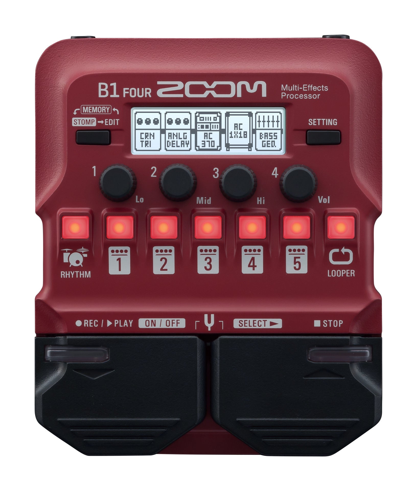 Zoom B1 Four Bass Amp Modeler and Multi-Effects Pedal