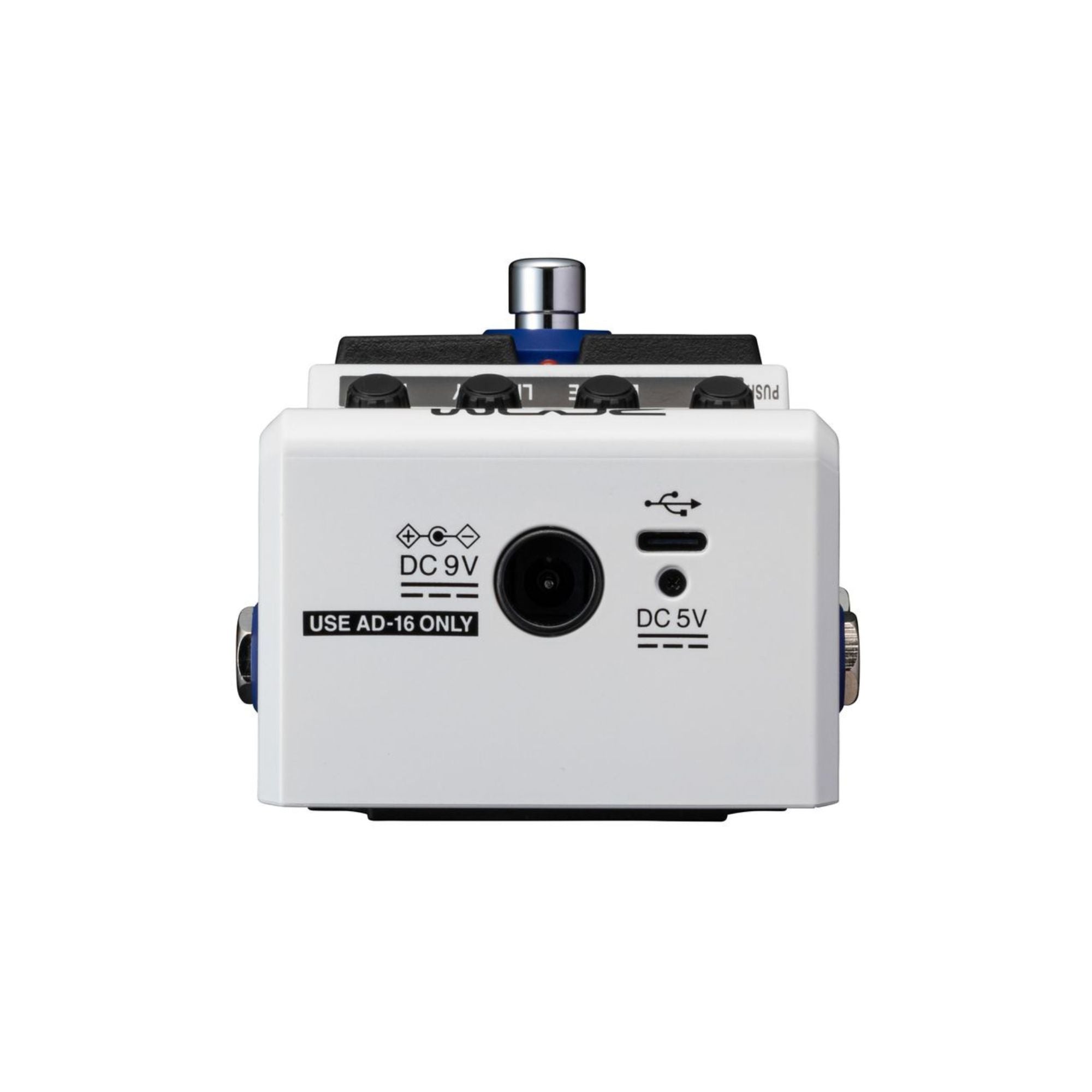 Zoom MS-50G Plus multistomp guitar effects pedal with various effect controls and colorful interface display.