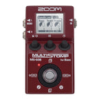Zoom MS-60B Multistomp bass effects pedal with multiple effect options, compact design, and colorful interface for bass guitar processing.