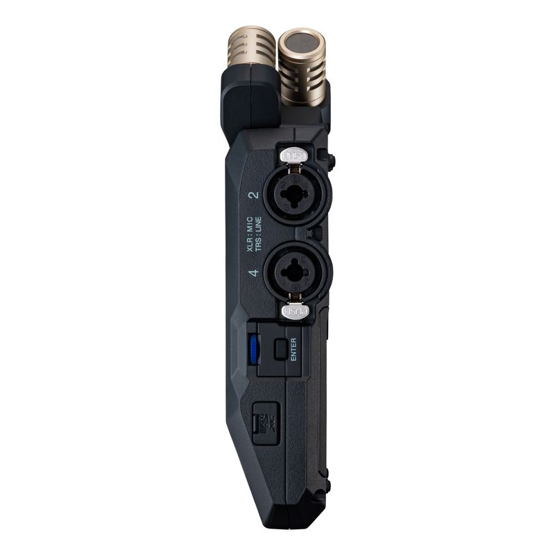 Zoom H6 Essential 6-Track Handy Digital Recorder with multiple input ports and compact design for professional audio recording.