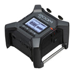 Zoom F3 32-bit digital field recorder with multiple input options and compact design, ideal for professional audio recording.