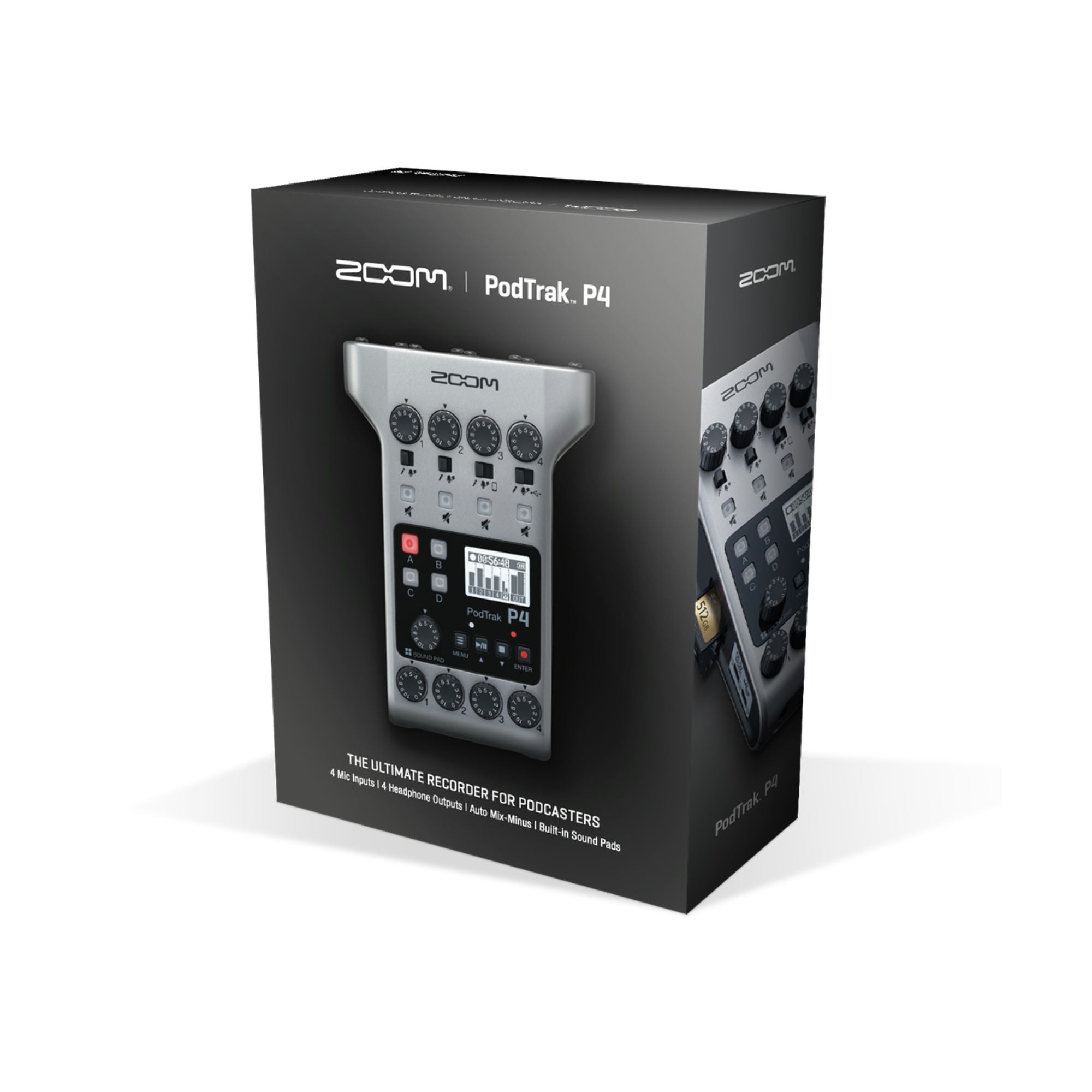 Zoom PodTrak P4 Portable Multitrack Podcast Recorder