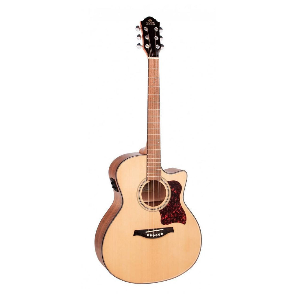 Gilman GA10CE Dreadnought Acoustic Guitar with Pickup in Natural Gloss