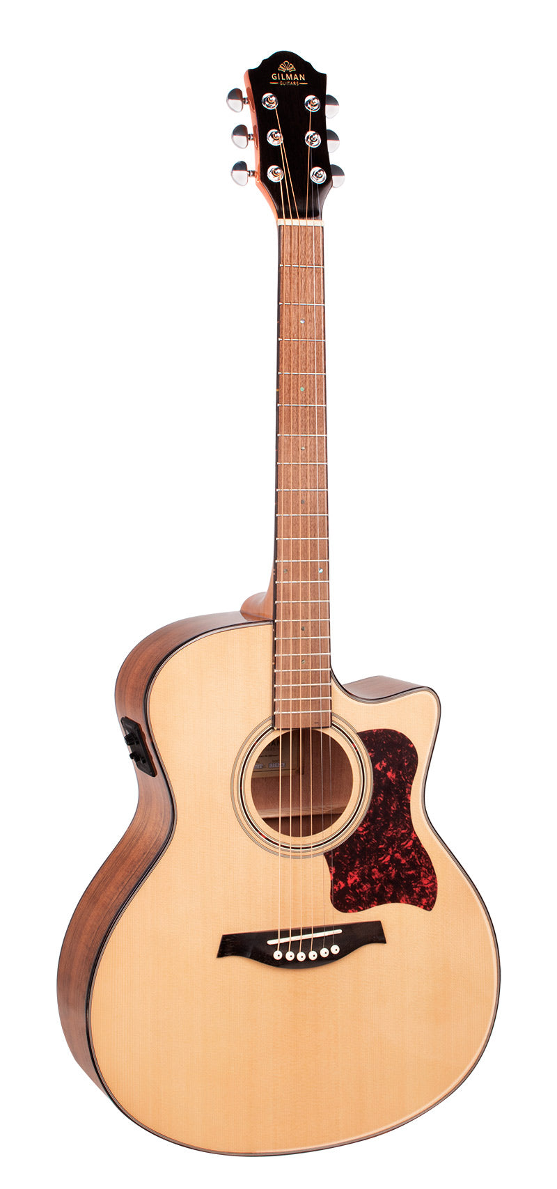Gilman GA10CE Dreadnought Acoustic Guitar with Pickup in Natural Gloss