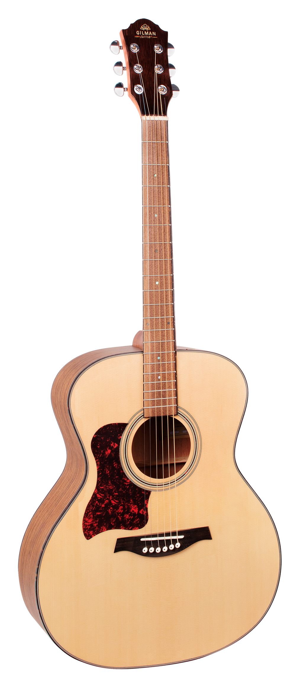 Gilman GA10 Left-Handed Grand Auditorium Dreadnought Acoustic Guitar in Natural Satin