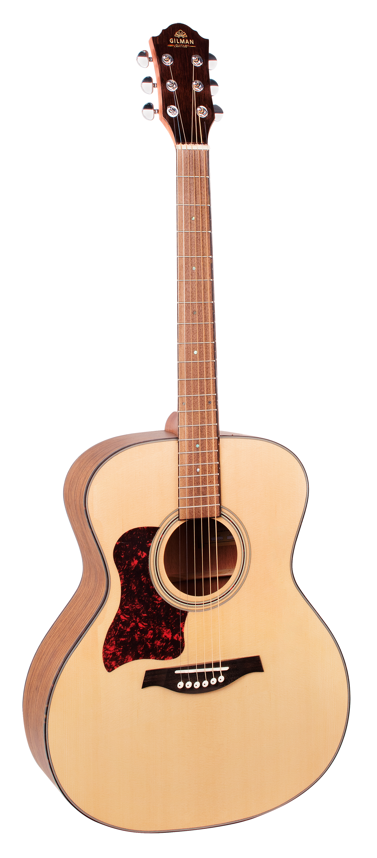 Gilman GA10 Left-Handed Grand Auditorium Dreadnought Acoustic Guitar in Natural Satin
