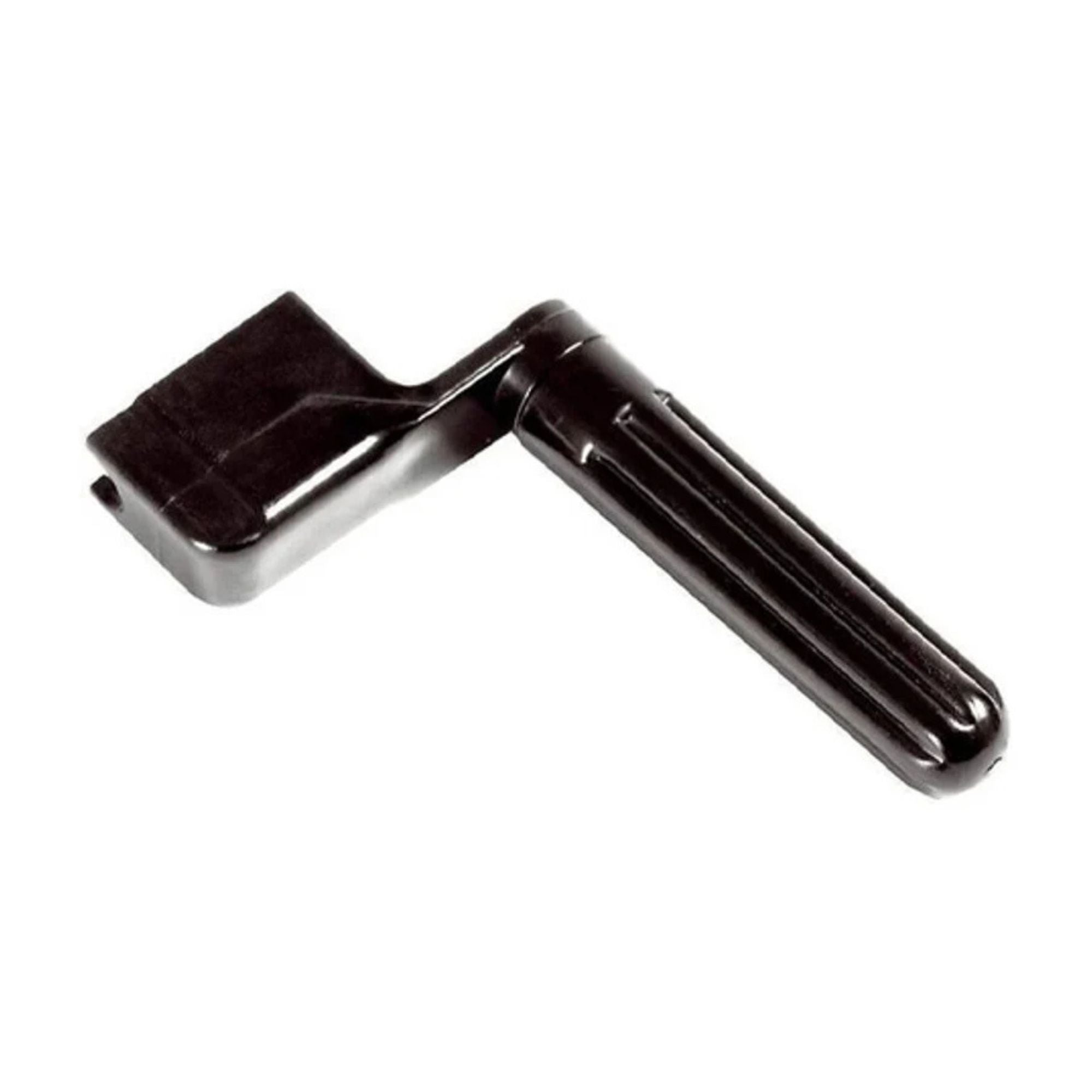 Black GA55 Dunlop plastic stringwinder for guitar string changing, featuring ergonomic design and durable plastic construction.
