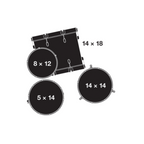 Gretsch Brooklyn 18/12/14+14S Shell Pack in Deep Black Marine Pearl