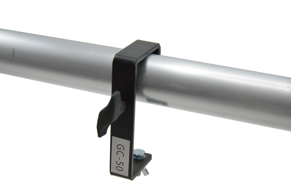 Black AVE GC50B 50mm G Clamp for stands, brackets, and accessories, shown in a close-up image.