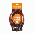 Armour GC10R Guitar 10 Foot in Transparent Red