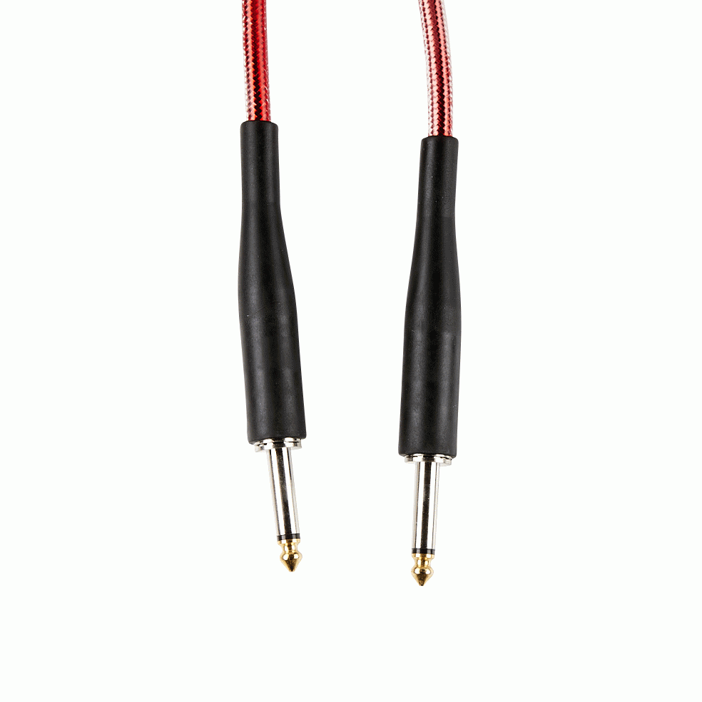 ARMOUR GC10R 10FT GUITAR LEAD TRANSPARENT RED
