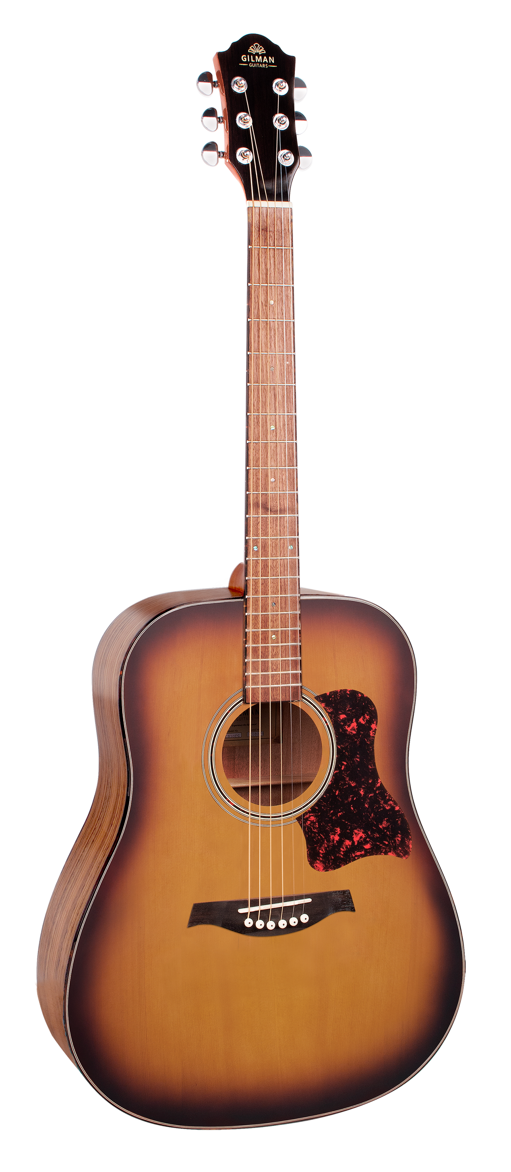 Gilman GD10 Dreadnought Acoustic Guitar in Tobacco Sunburst Satin
